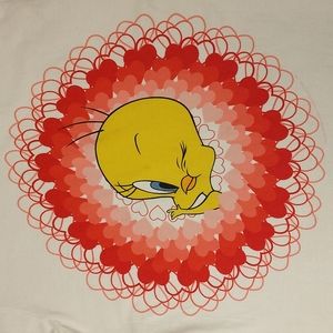 Vintage Tweety Bird with Hearts 1996 Warner Bros T shirt Tee m USA Single Stitch